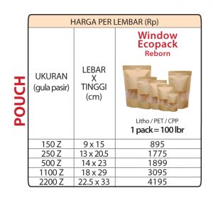 Pouch Window Ecopack